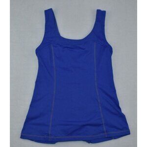 Lululemon Run Distance Pleated Women's Tank Size 4 Blue Athletic Top Sleeveless